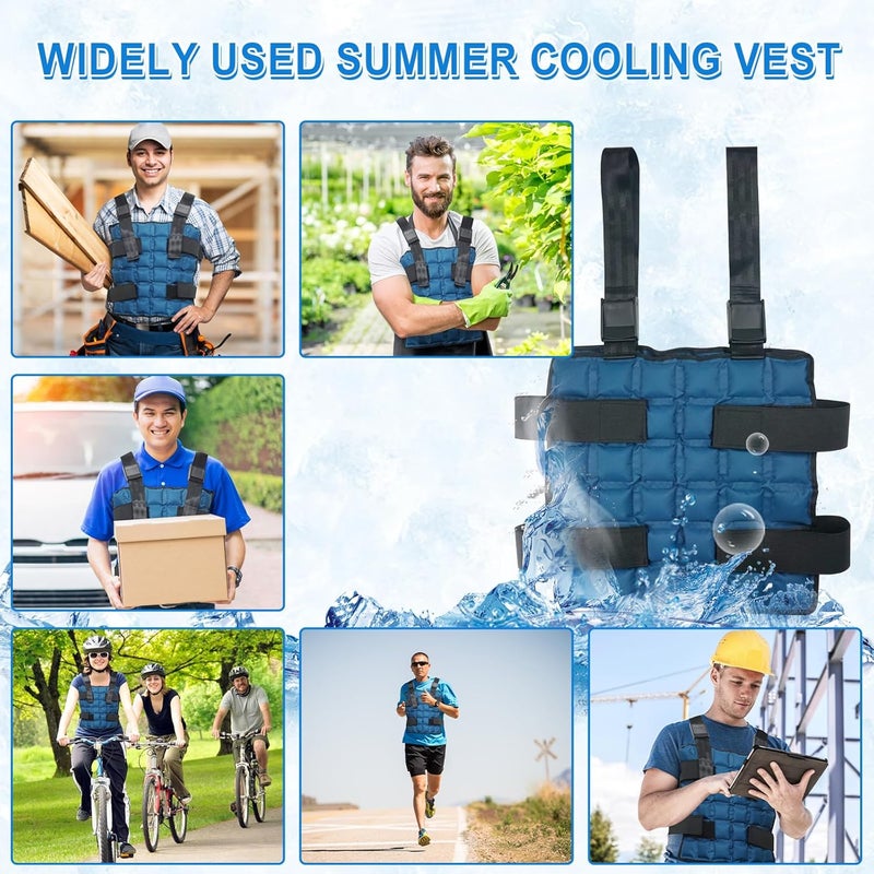 Blobuste Cooling Vest with Ice Packs, Adjustable Reusable Ice Cell Jacket for Men Women, for Outdoor Sports, Work, Hiking - Image 4